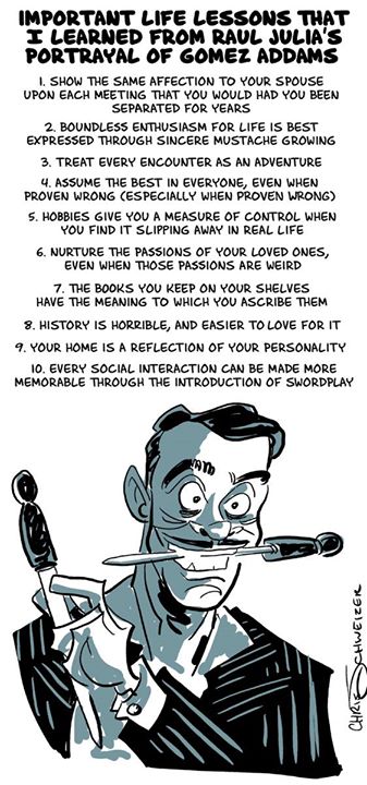 Important Life Lessons That I Learned From Raul Julia's Portrayal Of Gomez Addams